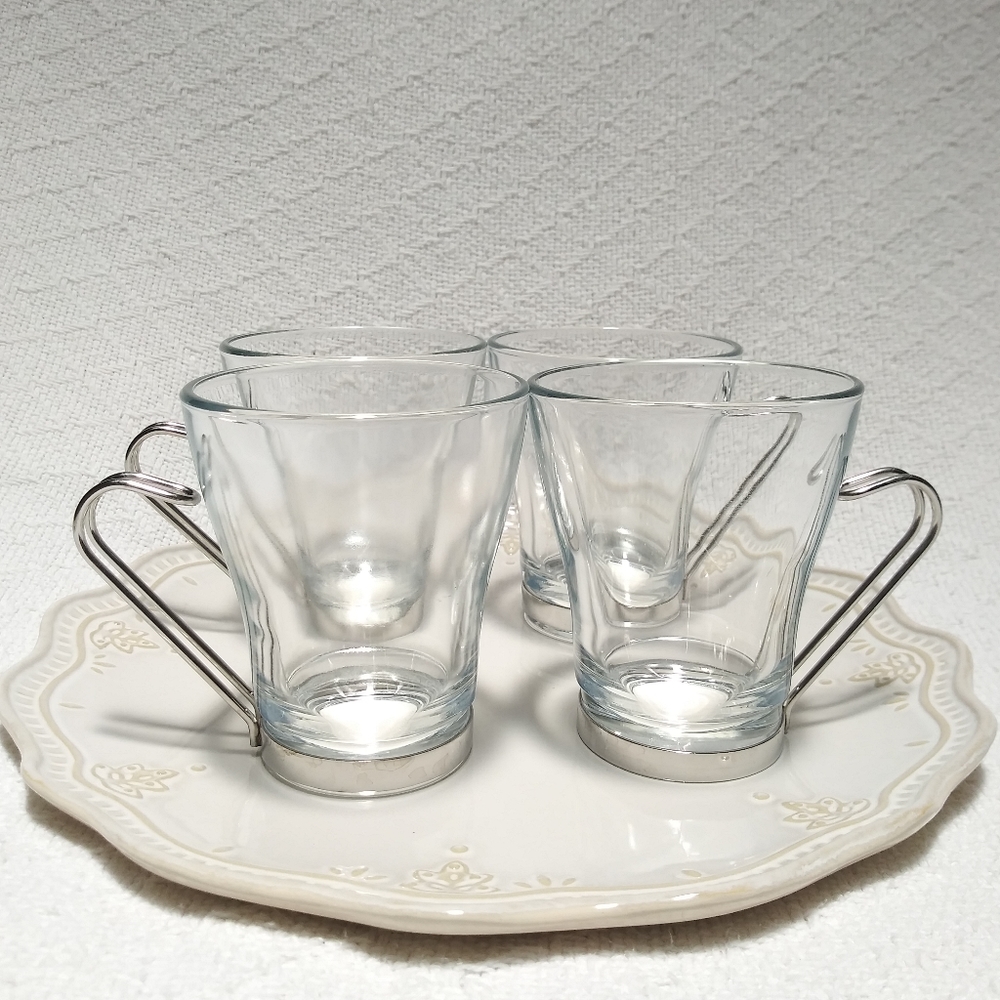 Set of 4 Vintage Vitrosax Coffee Espresso Glasses - Picture 3 of 8